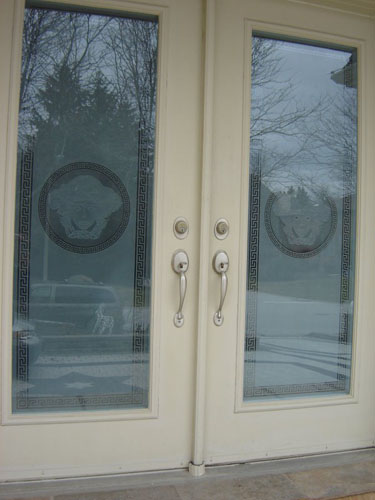 Versace design on front doors